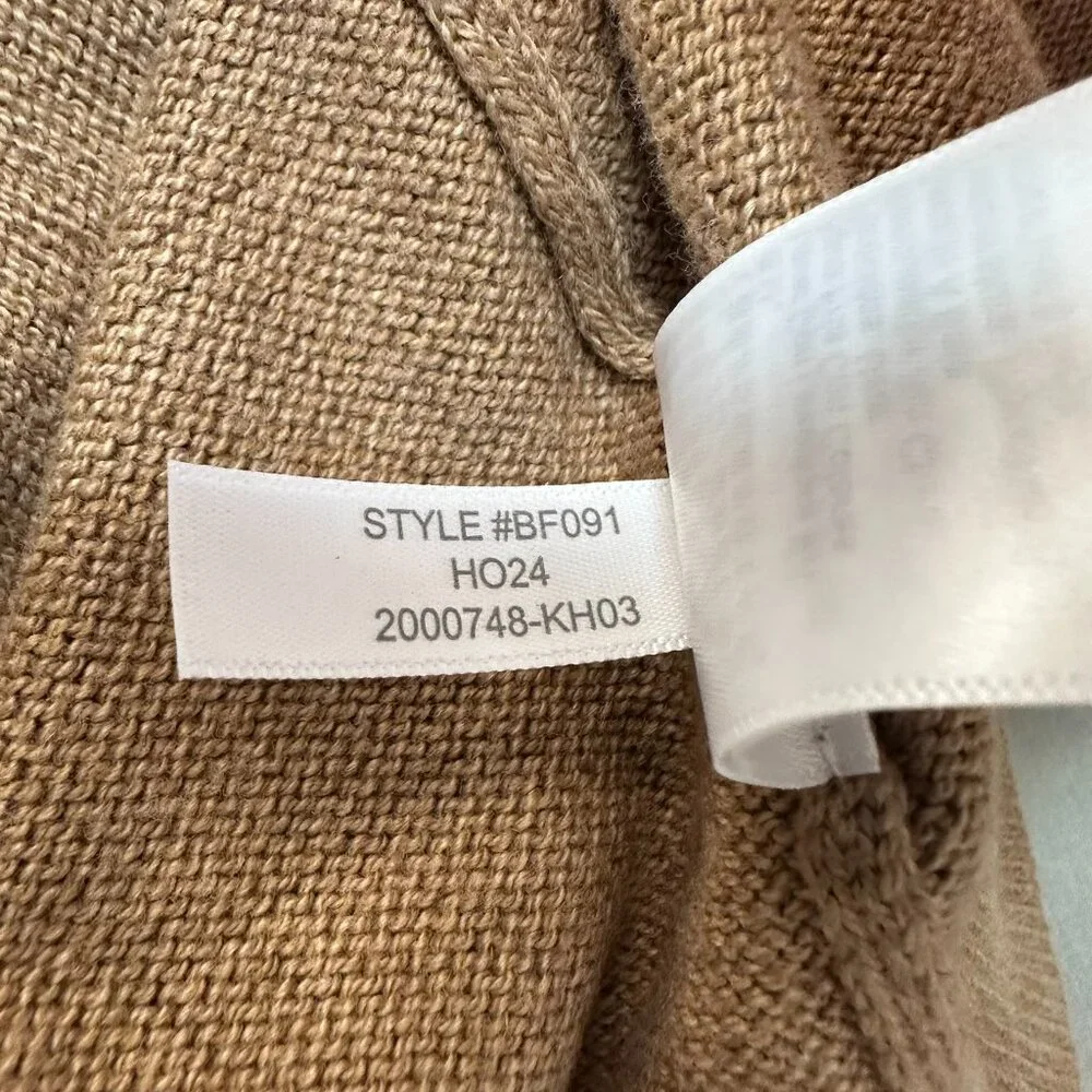 J. Crew Men's Cotton Half Zip Mock Neck Knit Pullover Sweater Top Size XXL Brown
